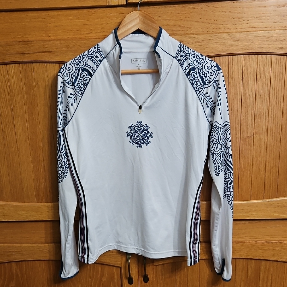 Athleta White Long Sleeve Top